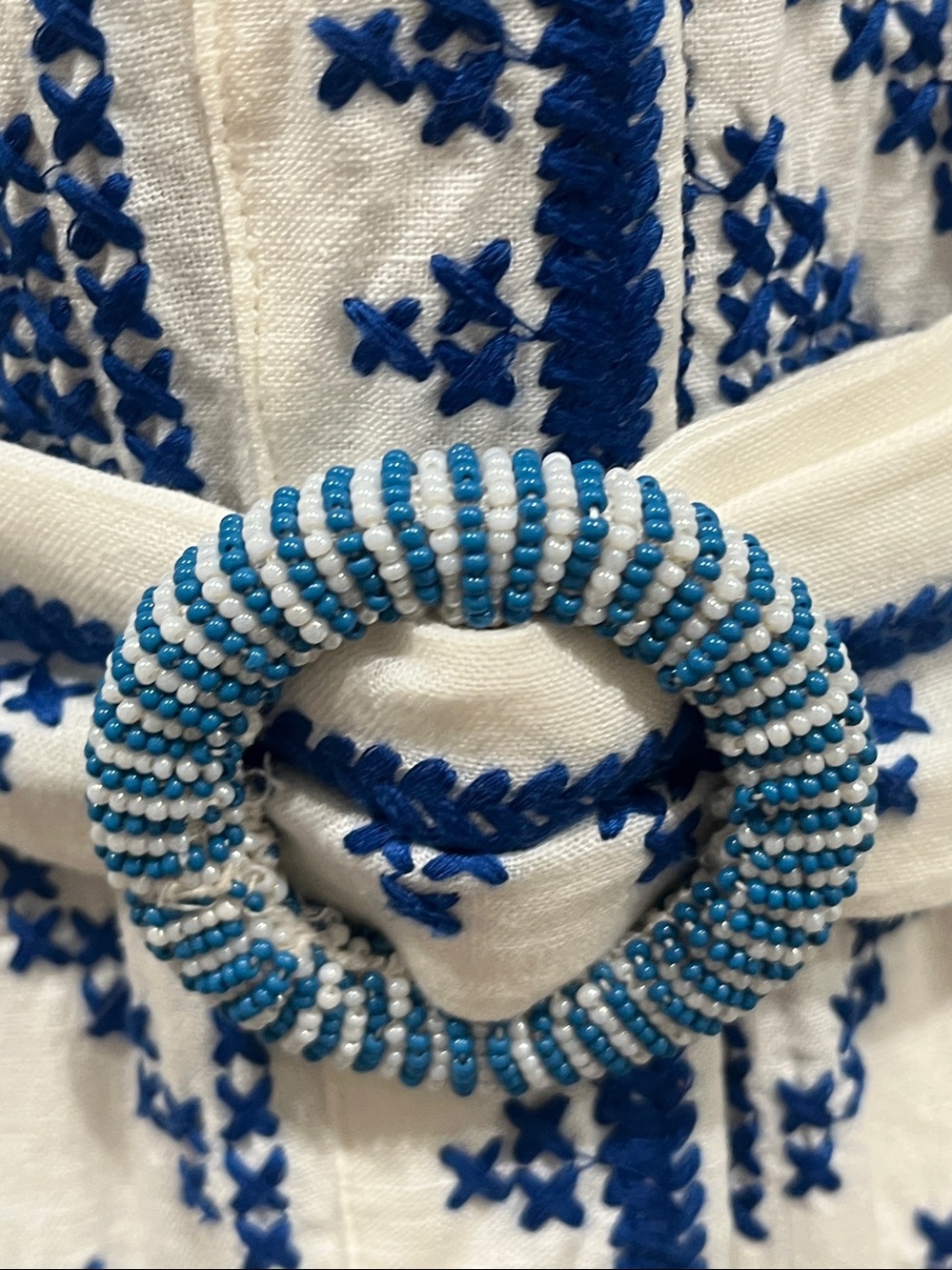 FARM Rio Cross-Stitch Blue and White Dress - Picture 4 of 16